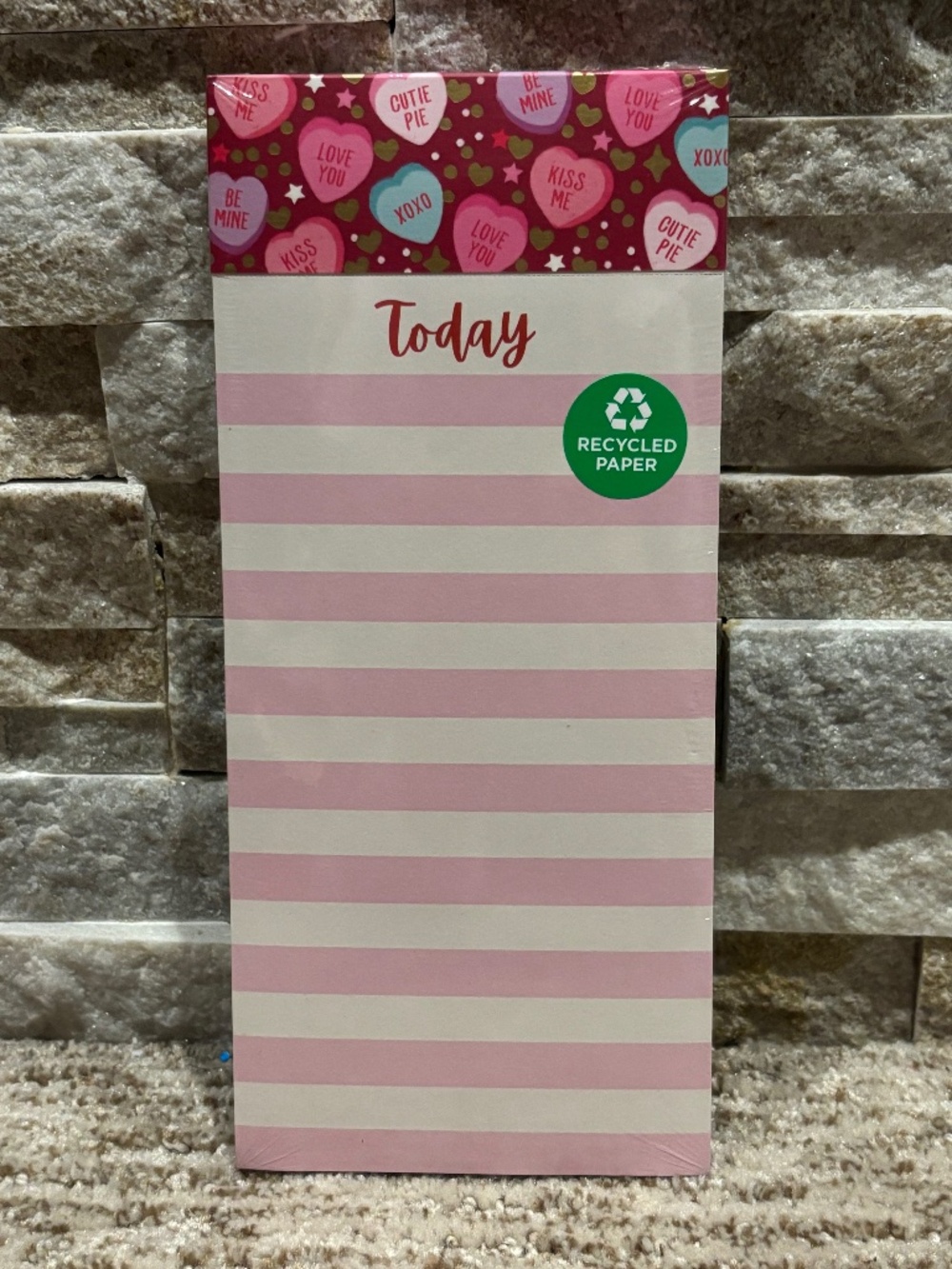 Candy Hearts Magnetic Notepad